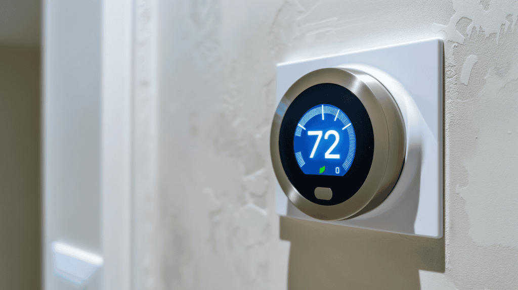 ALP Heating HVAC technician adjusting thermostat settings to prevent AC freezing up, ensuring balanced cooling and preventing evaporator coil ice formation