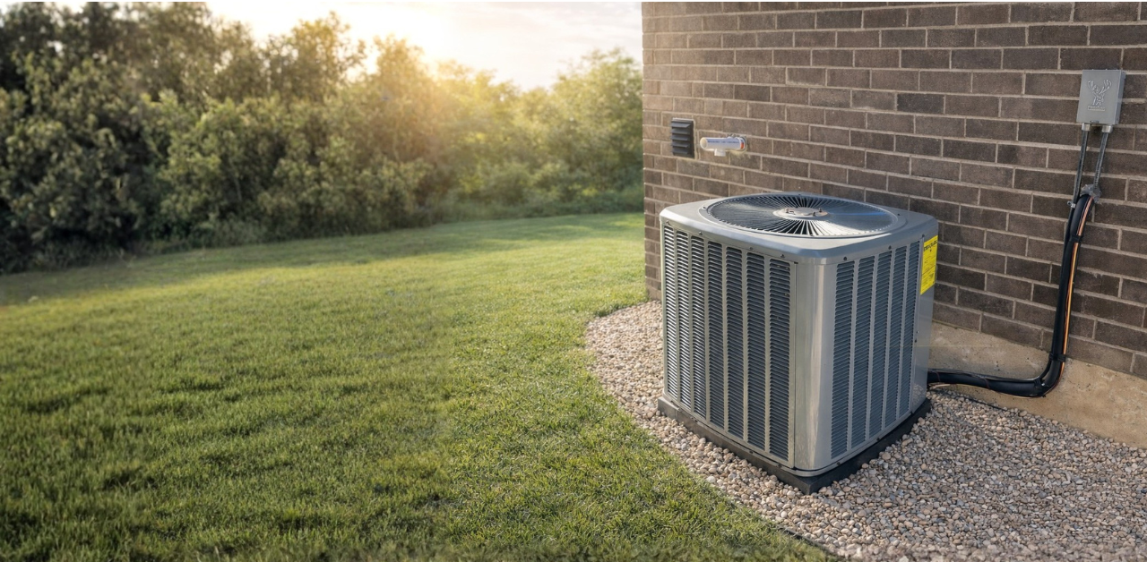 new outdoor ac installation unit